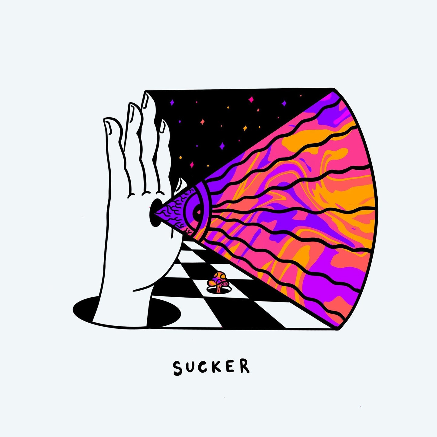 Sucker Limited Edition LP (White with Orange Pinwheel)