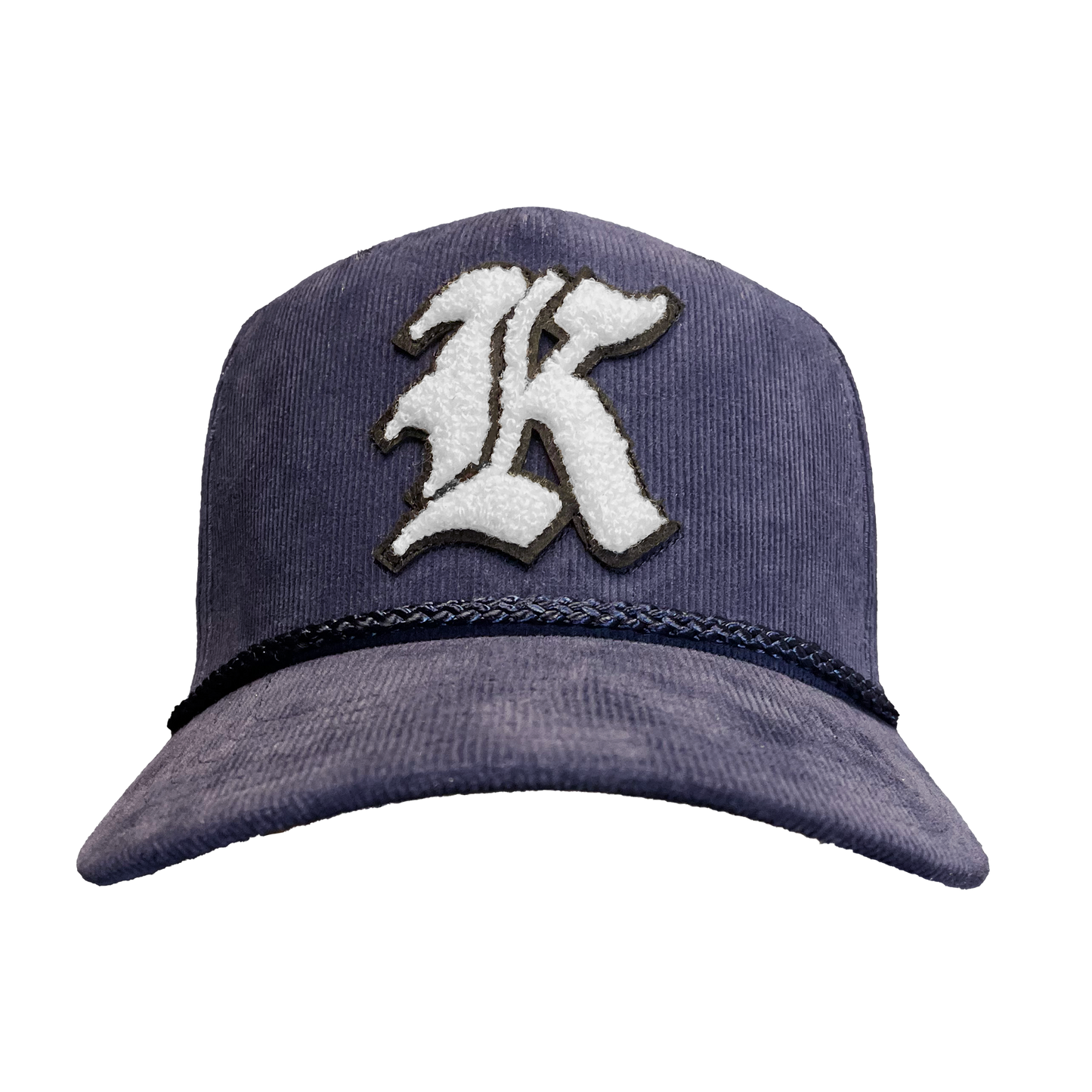 Chenille "K" Patch Hat - Navy Corduroy